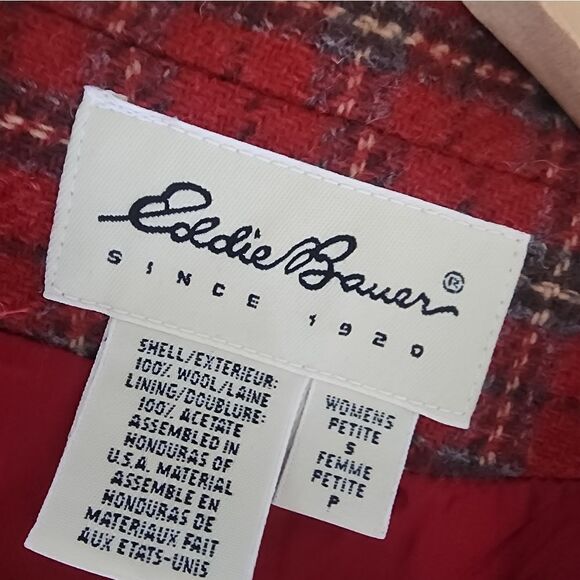 Eddie Bauer plaid wool petite blazer sport jacket new without tags - Picture 8 of 12